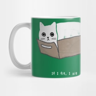 Tiny box (white caption) Mug